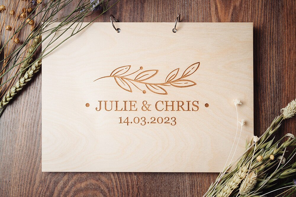 Gästebuch Holz, Hochzeitsgästebuch mit Gravur, Gästebuch mal anders, Hochzeit, Hochzeits-Villa, Weddingbuch, Weddingbook, Personalisiertes Hochzeitsbuch, Erinnerungsbuch, Hochzeitserinnerung, Hochzeitsgeschenk