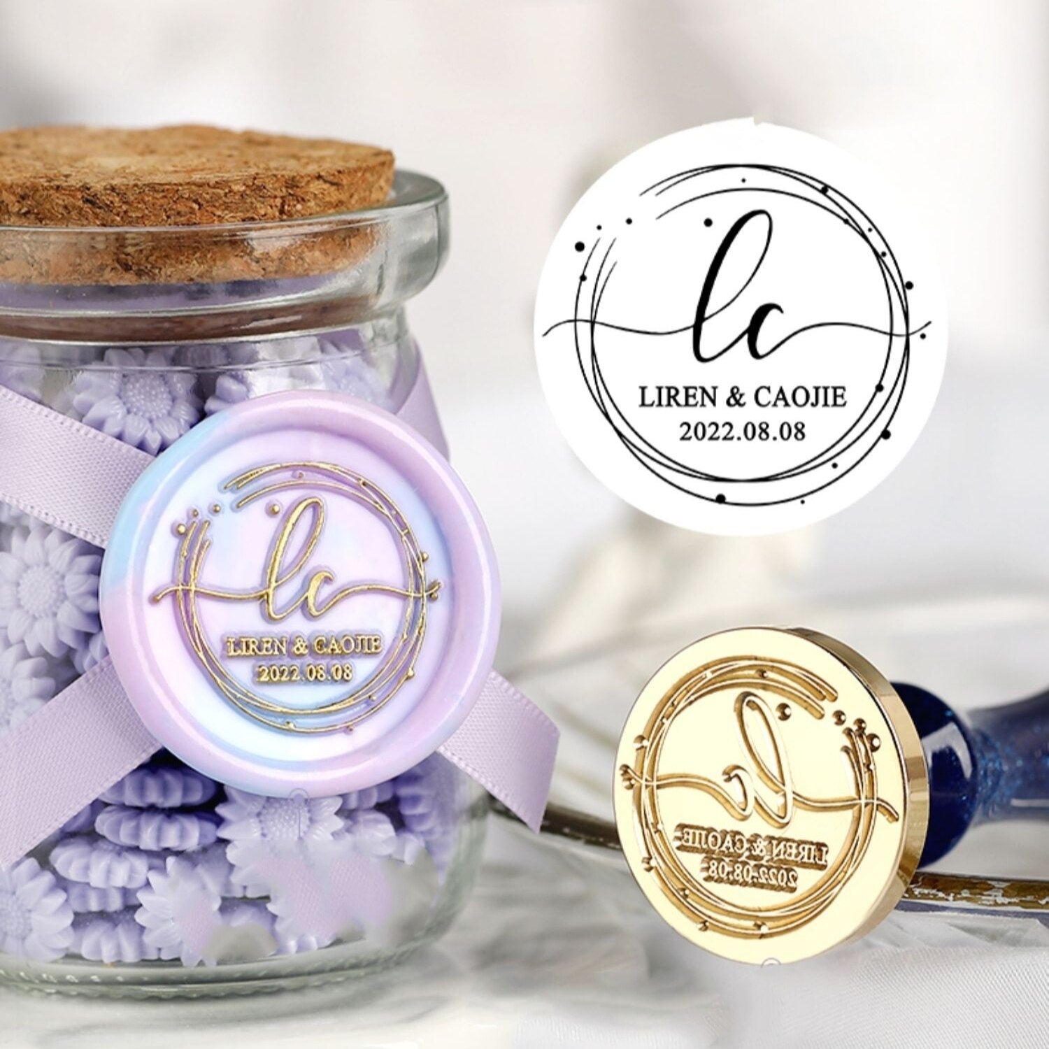 Wachsstempel, Schokoladenstempel, Siegel, Siegelwachs, Hochzeitssiegel, Decor, Einladungstempel, Einladung basteln, Hochzeitseinladung, Wachssiegel, Logo, Design, Hochzeits-Villa