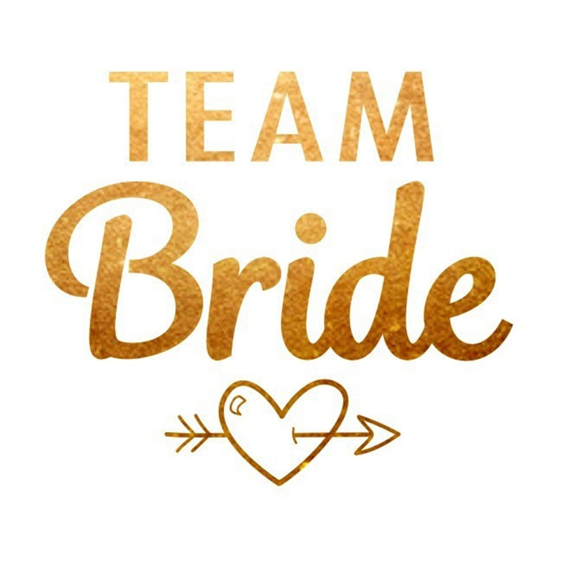 Klebetatoos, Tatoos JGA, Junggesellinnenabschied, JGA Accessoires, Team Bride Tatoo, Hochzeit, Party Tatoos, Gold Tatoo, Hochzeit, Hochzeits-Villa, Sticker JGA, 