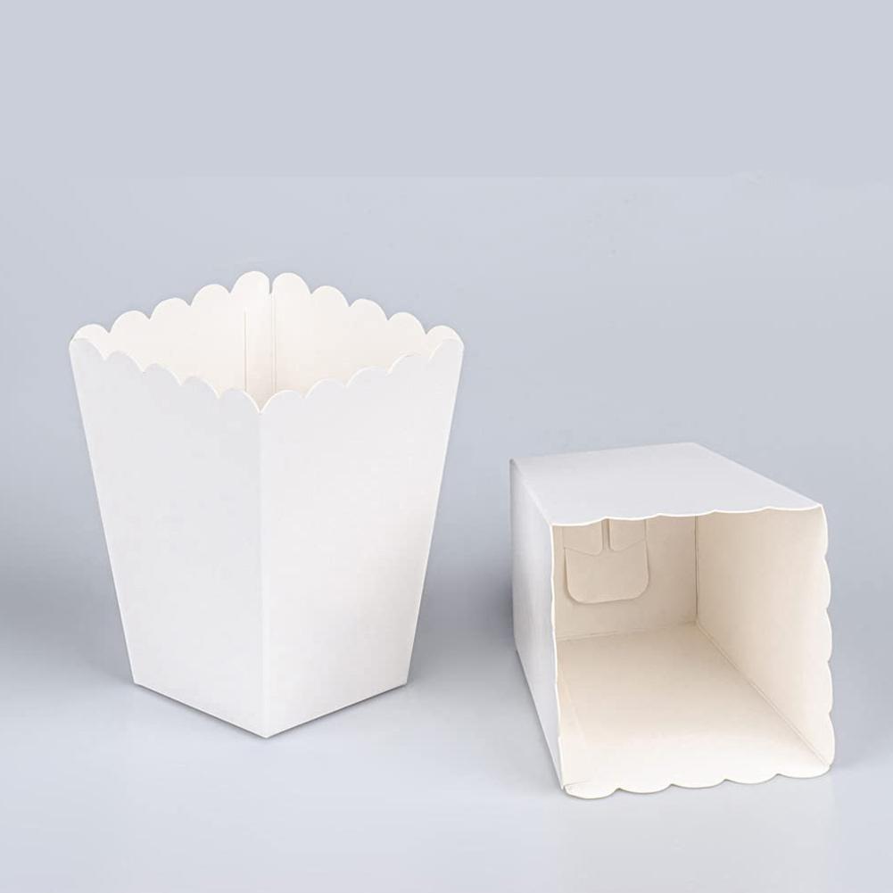 Popcornbox, Box für Popcorn, Candybar, Kinderbox, Hochzeitsdeko, Candy Bar Deko, Hochzeitsaccessoires, Süßigkeitnbox, Schchtel weiß, Bonbonschachtel, Hochzeits-Villa,
