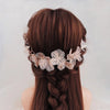Brautschmuck, Haarschmuck, Hochzeitsfrisur, Haarspange Hochzeit, Perlen, Brauthaarschmuck, Schmuckkamm, Haarranke, Flechtfrisur,  Haarnadeln, romantischer Haarschmuck, eleganter Haarschmuck, Haarrebe, Kopfschmuck, Blumenschmuck, Rosegold, Silber, Gold, Draht, lang, breit, Haarkette, Blütenranke, Hochzeits-Villa, Brautaccessoire, Hochzeits accessoire, Braut, Hochzeit