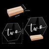 Tischnummern, Hochzeitsdeko, Hochzeitstisch, Table number, Sitzordnung, Hochzeit, Tischdeko, Tischnummer frostet, Acryl, personalisierte Tischnummer, Aufkleber, individuelles Design, Tischschild, Hochzeits-Villa, Runde Form,  Hexagon, Plexiglas, Hexagon, Tischnummern, Acrylnummern, Acryl, Holz, Hexagon Holz, Hochzeitstisch, Tischdeko, Hochzeitsvilla, 1-20,