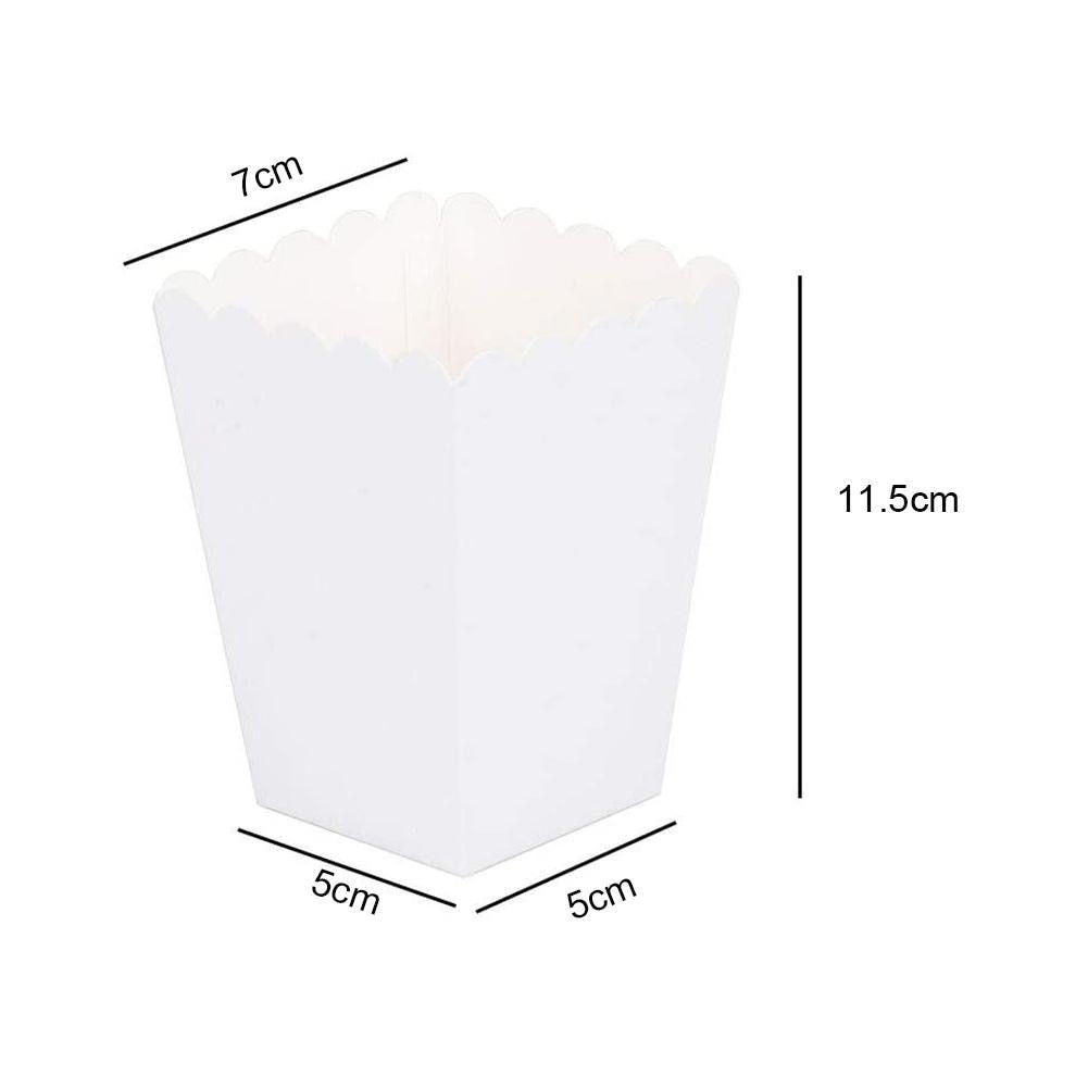 Popcornbox, Box für Popcorn, Candybar, Kinderbox, Hochzeitsdeko, Candy Bar Deko, Hochzeitsaccessoires, Süßigkeitnbox, Schchtel weiß, Bonbonschachtel, Hochzeits-Villa,