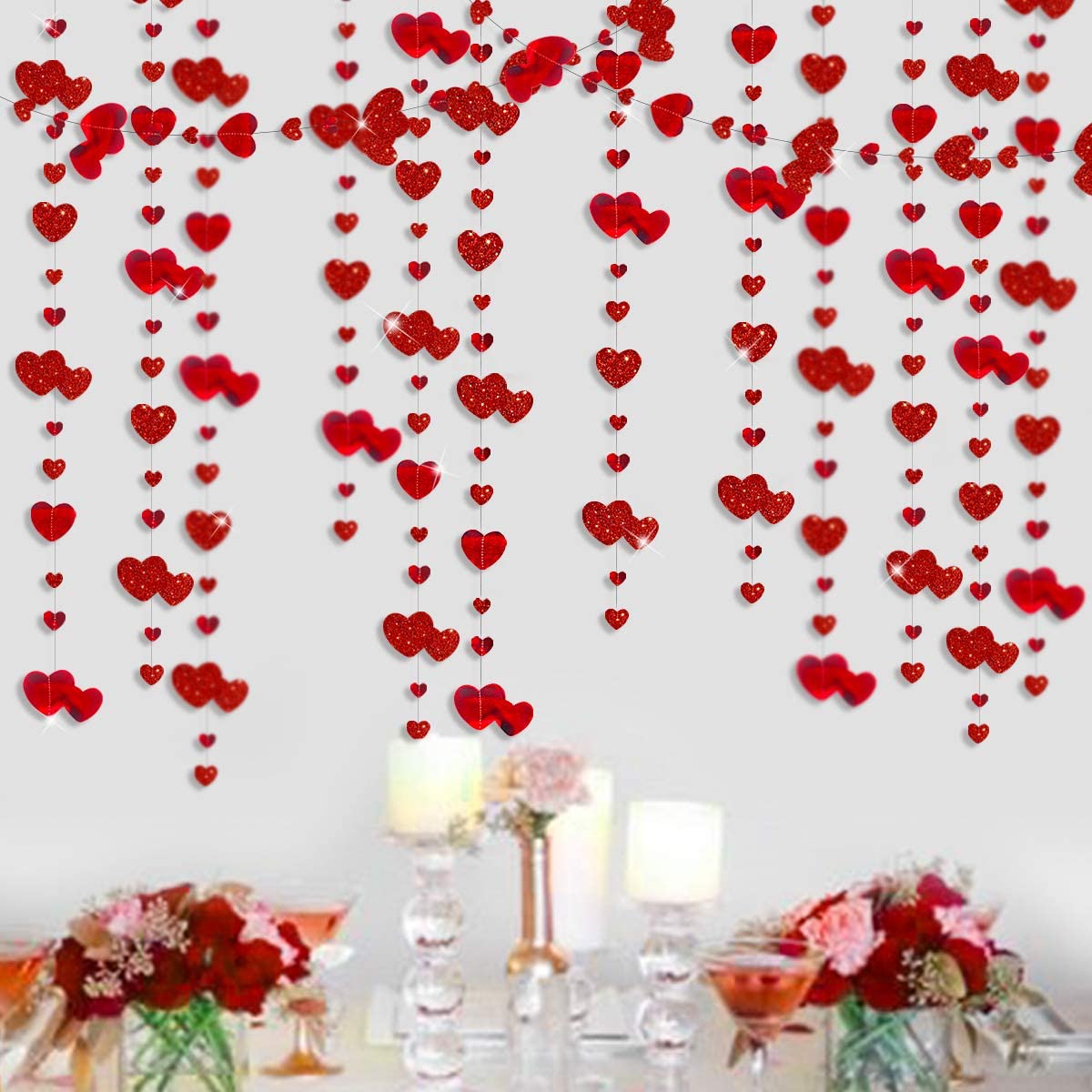 Wimpelkette, Candybar, Candy Bar, Deko, Hochzeitsdekoration, Wedding Deco, Candy Bar Dekoration, Herz Wimpelkette, Herzkette, Herzbanner