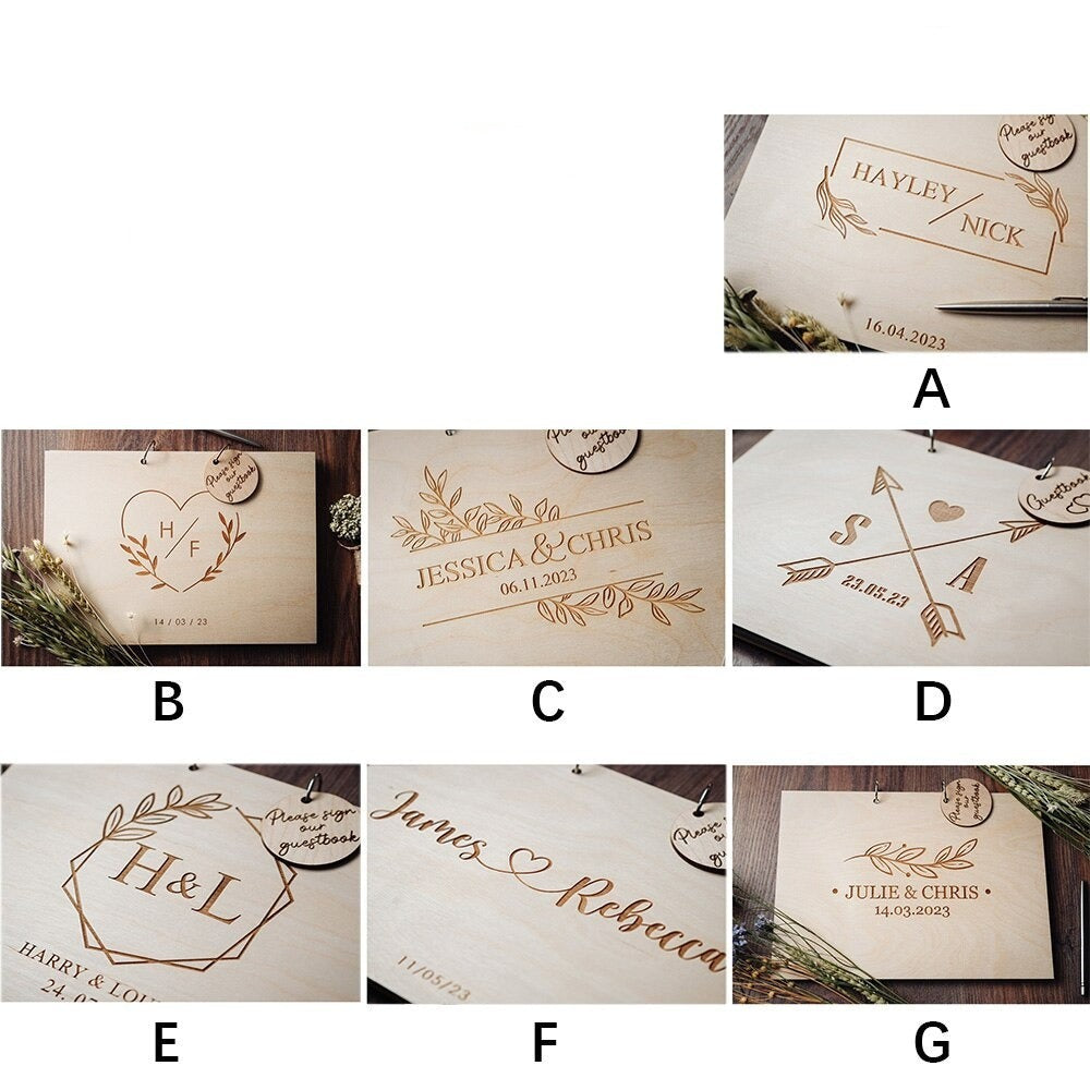 Gästebuch Holz, Hochzeitsgästebuch mit Gravur, Gästebuch mal anders, Hochzeit, Hochzeits-Villa, Weddingbuch, Weddingbook, Personalisiertes Hochzeitsbuch, Erinnerungsbuch, Hochzeitserinnerung, Hochzeitsgeschenk