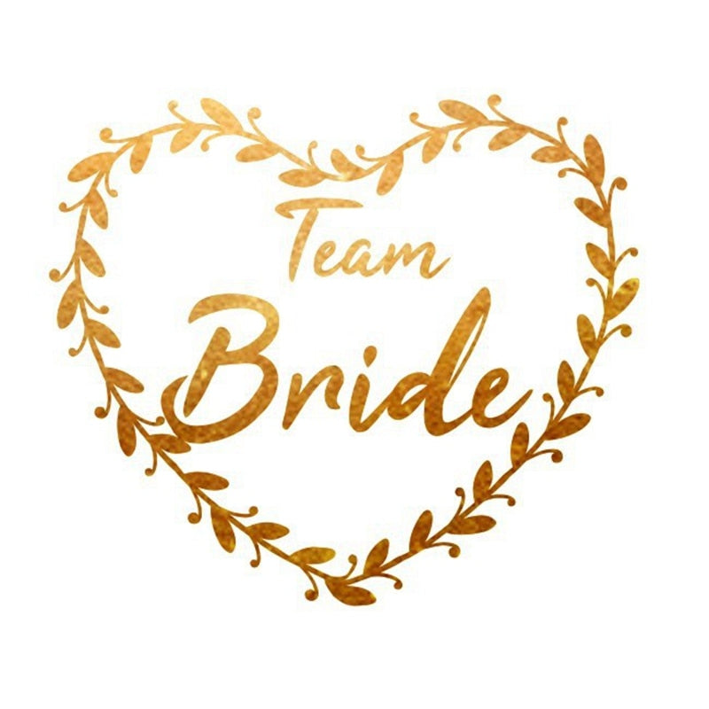Klebetatoos, Tatoos JGA, Junggesellinnenabschied, JGA Accessoires, Team Bride Tatoo, Hochzeit, Party Tatoos, Gold Tatoo, Hochzeit, Hochzeits-Villa, Sticker JGA, 