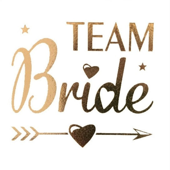 Klebetatoos, Tatoos JGA, Junggesellinnenabschied, JGA Accessoires, Team Bride Tatoo, Hochzeit, Party Tatoos, Gold Tatoo, Hochzeit, Hochzeits-Villa, Sticker JGA, 