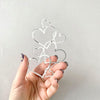 Cakepopper, Kuchendeko, Acryldeko, Tortentopper, Hochzeitstorte deko, Gold, Silber, Wedding Cake Topper, Herztopper, Herzen, Hochzeits-Villa, 