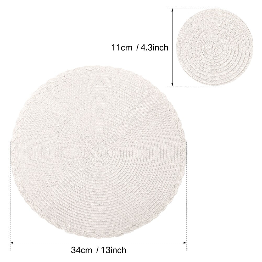 Platzsetz, Platzteller, Dinner, Tischdeko, Tischsets, geflochten, Boho, Hochzeit, Hochzeitstafel, Hochzeits-Villa, Creme, Blau, Schwarz, gün, Beige, Natur, groß, 