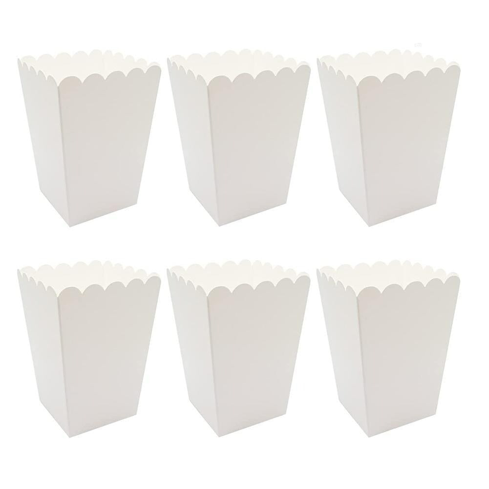 Popcornbox, Box für Popcorn, Candybar, Kinderbox, Hochzeitsdeko, Candy Bar Deko, Hochzeitsaccessoires, Süßigkeitnbox, Schchtel weiß, Bonbonschachtel, Hochzeits-Villa,