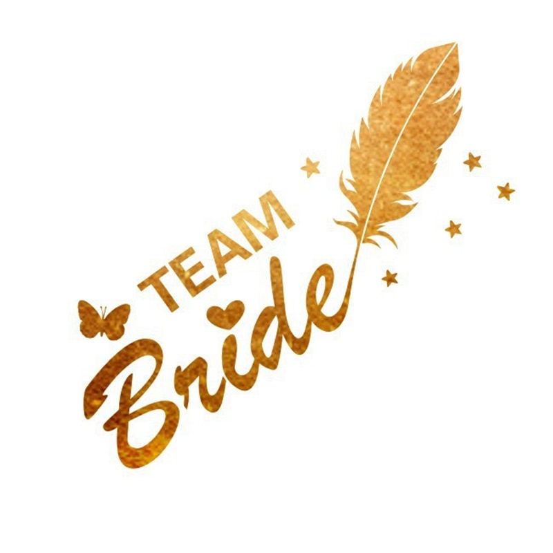 Klebetatoos, Tatoos JGA, Junggesellinnenabschied, JGA Accessoires, Team Bride Tatoo, Hochzeit, Party Tatoos, Gold Tatoo, Hochzeit, Hochzeits-Villa, Sticker JGA, 