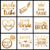 Klebetatoos, Tatoos JGA, Junggesellinnenabschied, JGA Accessoires, Team Bride Tatoo, Hochzeit, Party Tatoos, Gold Tatoo, Hochzeit, Hochzeits-Villa, Sticker JGA, 