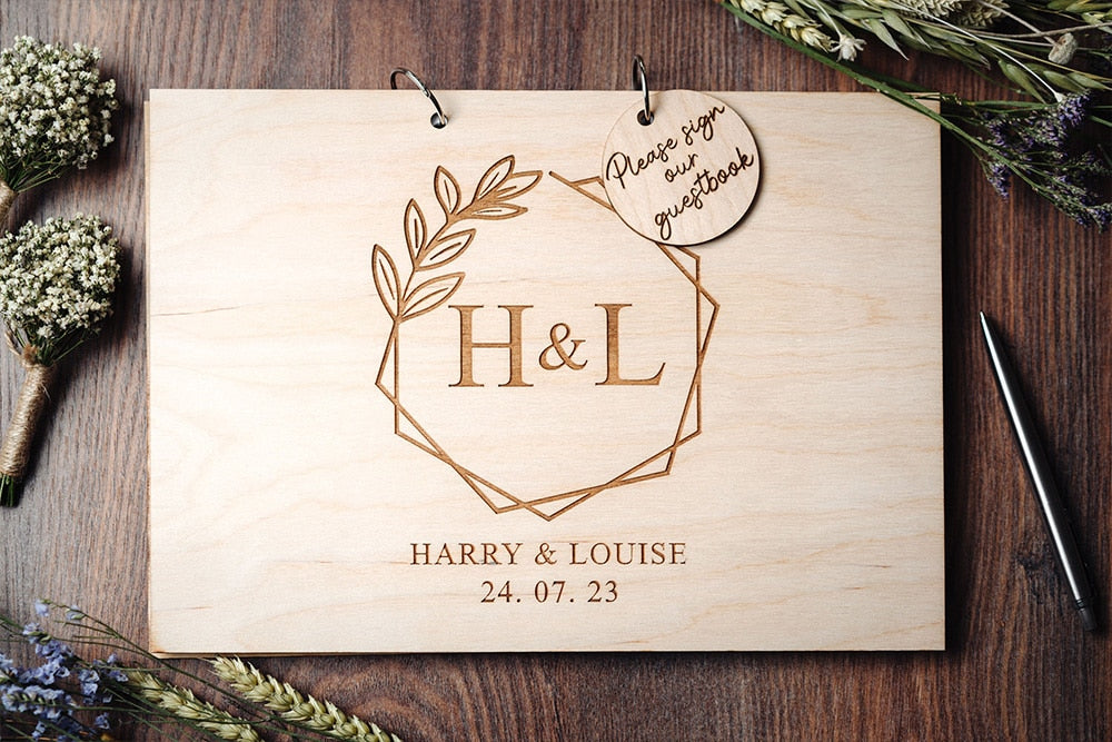 Gästebuch Holz, Hochzeitsgästebuch mit Gravur, Gästebuch mal anders, Hochzeit, Hochzeits-Villa, Weddingbuch, Weddingbook, Personalisiertes Hochzeitsbuch, Erinnerungsbuch, Hochzeitserinnerung, Hochzeitsgeschenk