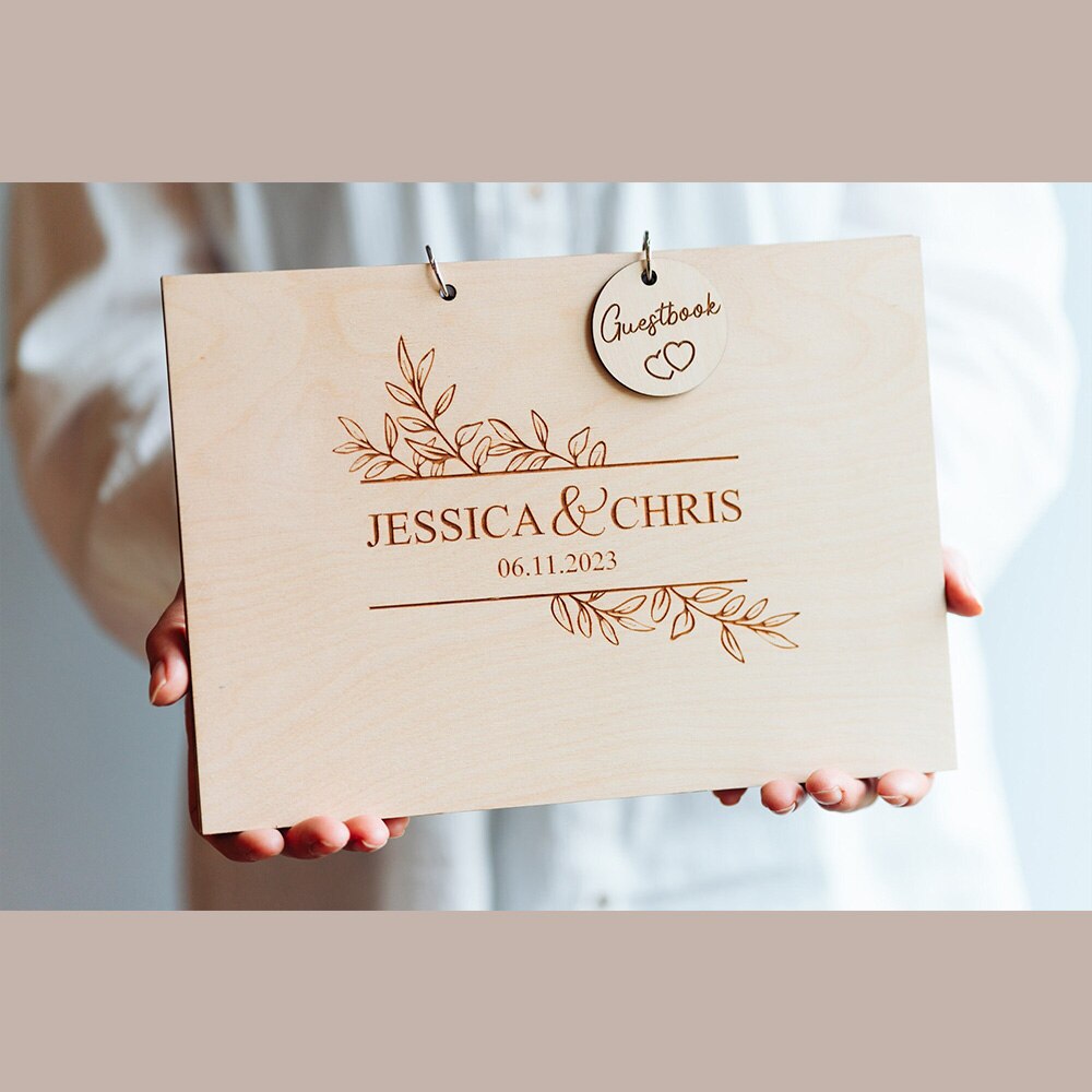 Gästebuch Holz, Hochzeitsgästebuch mit Gravur, Gästebuch mal anders, Hochzeit, Hochzeits-Villa, Weddingbuch, Weddingbook, Personalisiertes Hochzeitsbuch, Erinnerungsbuch, Hochzeitserinnerung, Hochzeitsgeschenk